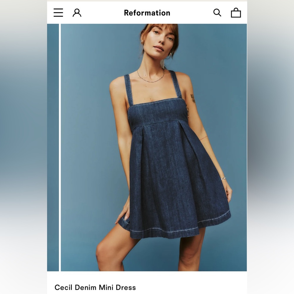 Reformation Denim Mini Dress